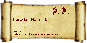 Huszty Margit névjegykártya